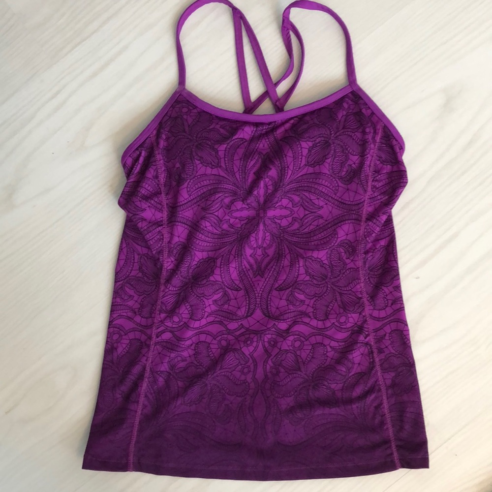 Athleta Harmonious Fuchsia Pink Ombre Yoga Tank